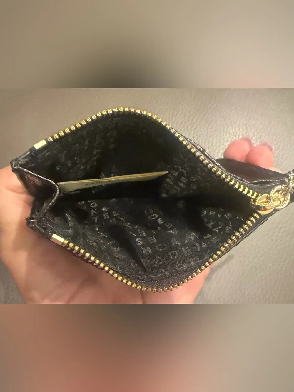 Kate Spade New York Laurel Way Bitsy Black Glitter Coin Pouch